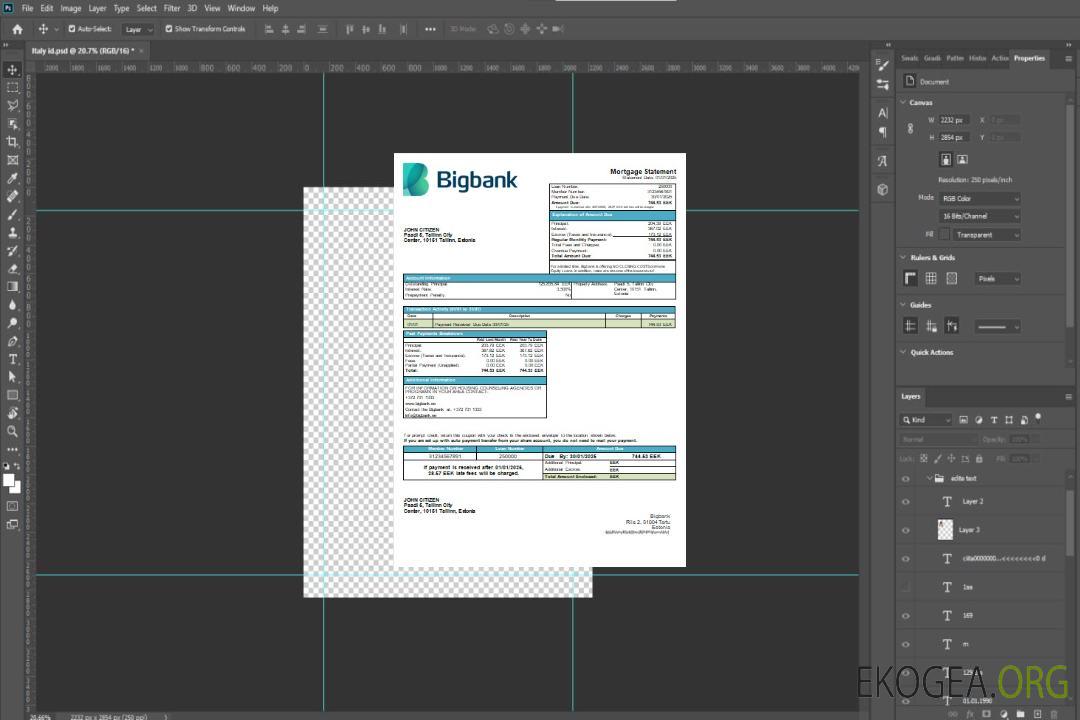 Estonie Bigbank relevé hypothécaire de la banque scr template Estonie Bigbank relevé hypothécaire de la banque scr template